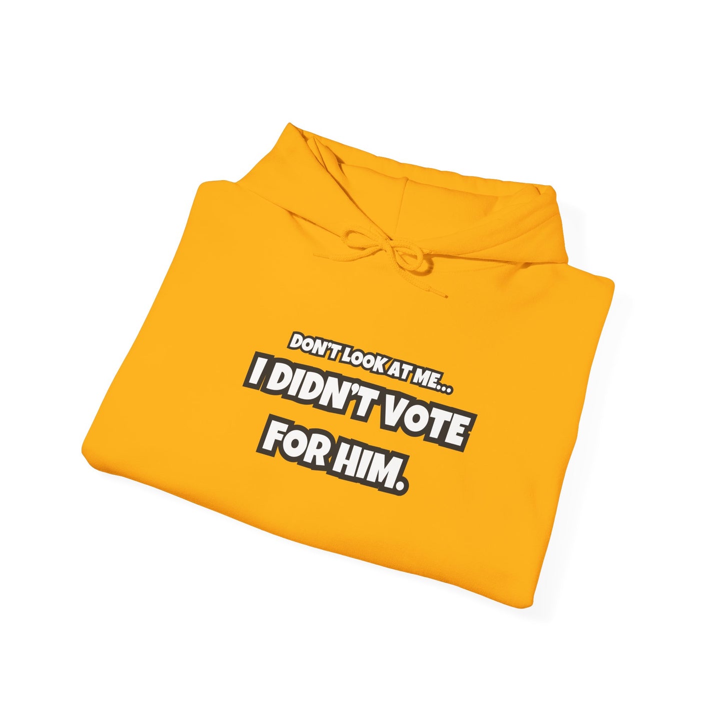 “Don’t Look at Me, I Didn’t Vote for Him" Text-Only Hoodie