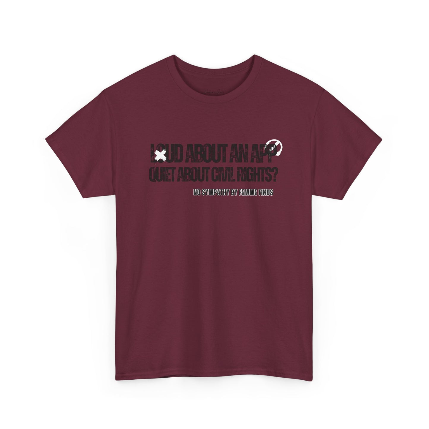 LOUD ABOUT AN APP, QUIET ABOUT CIVIL RIGHTS TSHIRT