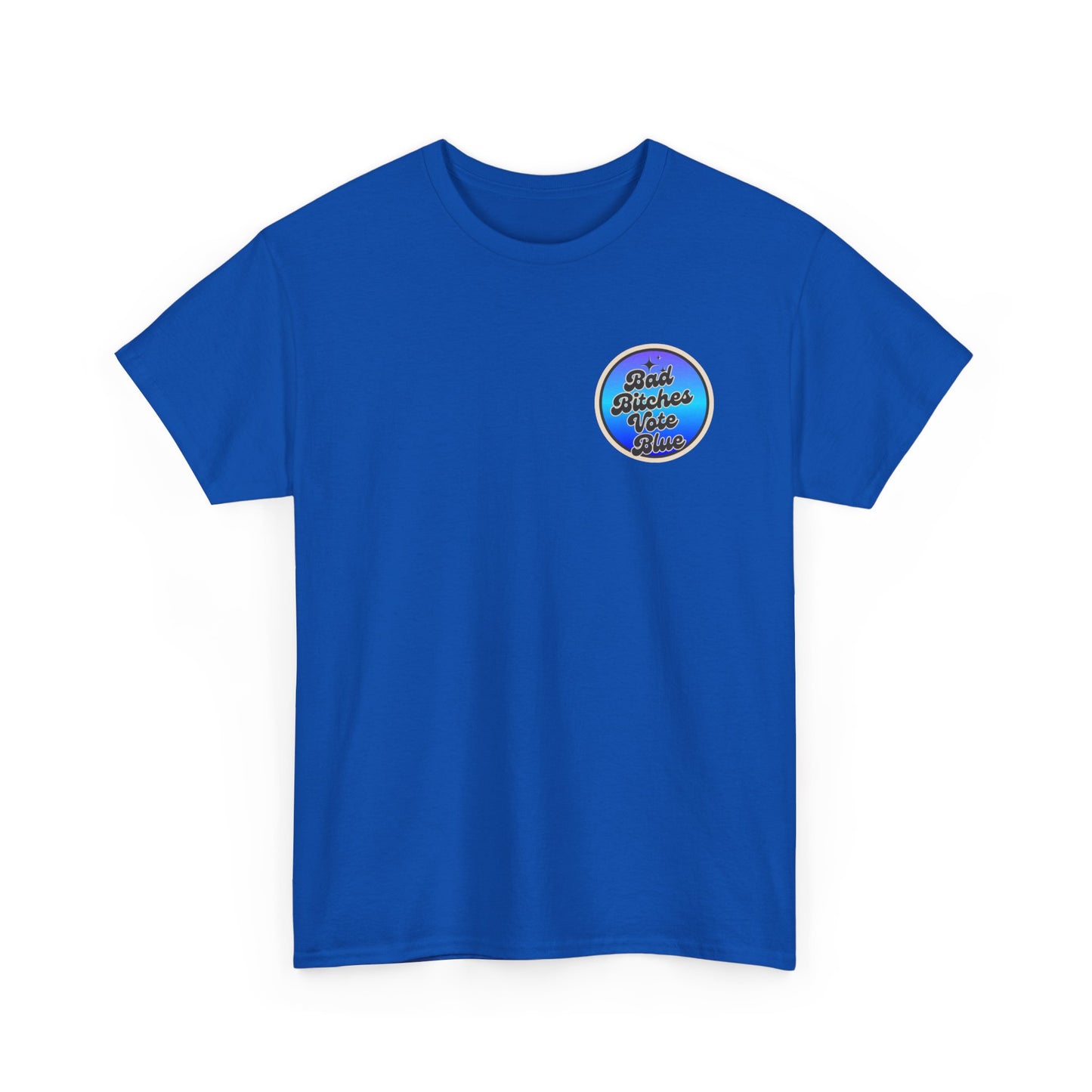 Baddies Vote Blue (Small Logo) Tee