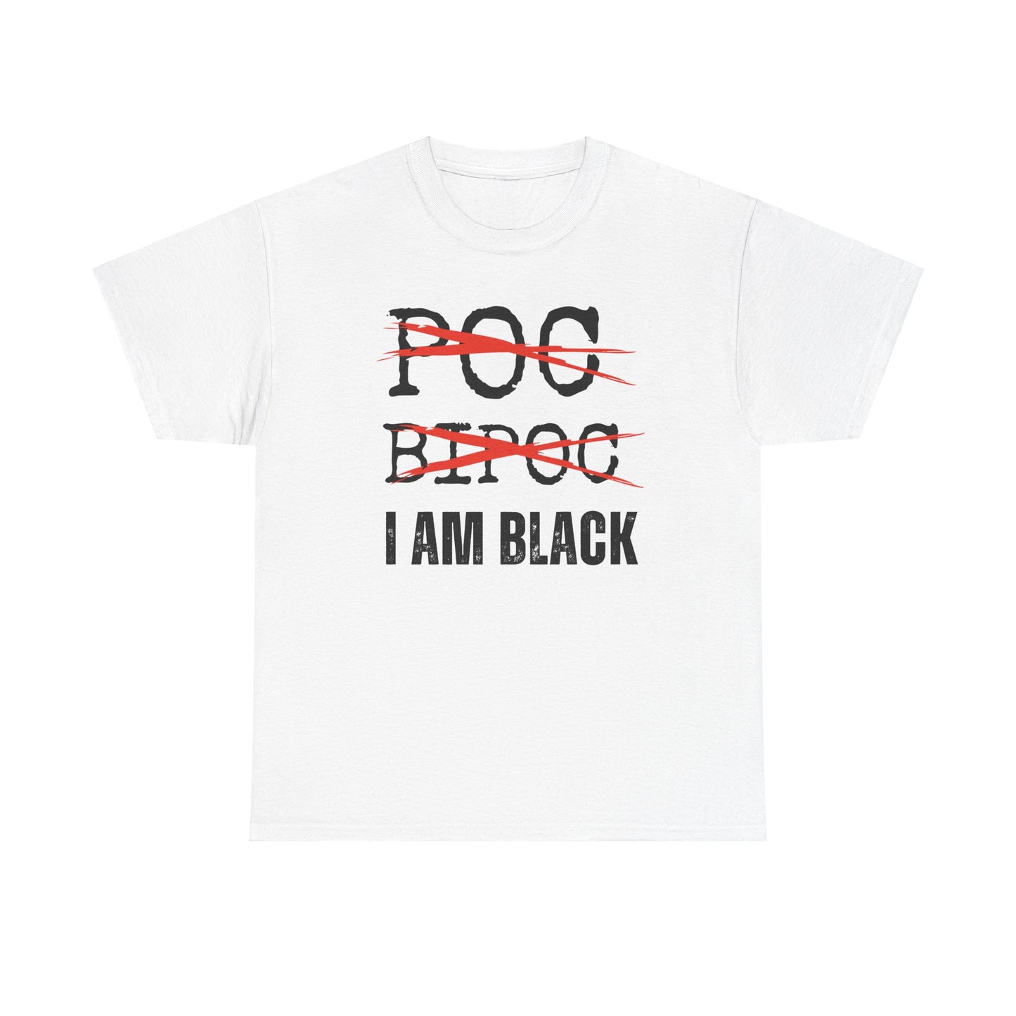 I AM BLACK Bold Text Unisex Tee