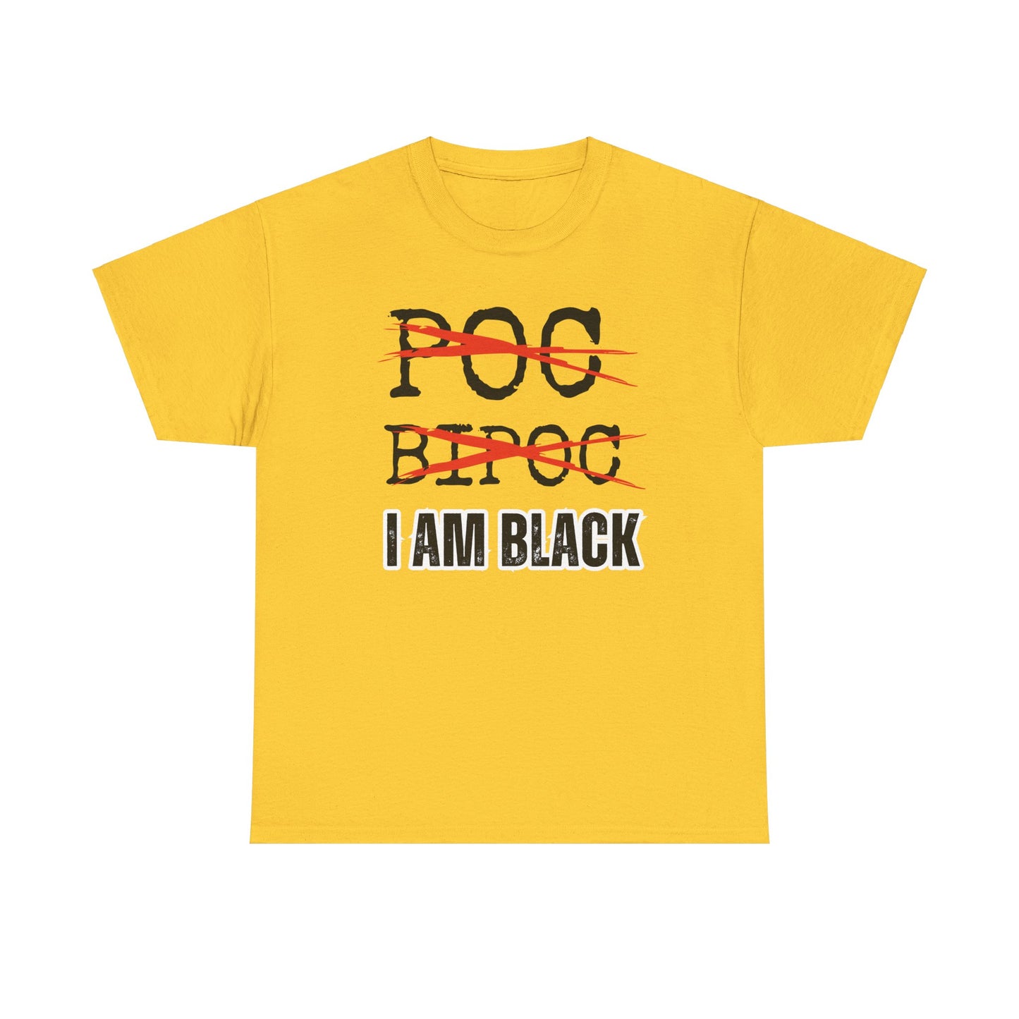 I AM BLACK Bold Text Unisex Tee