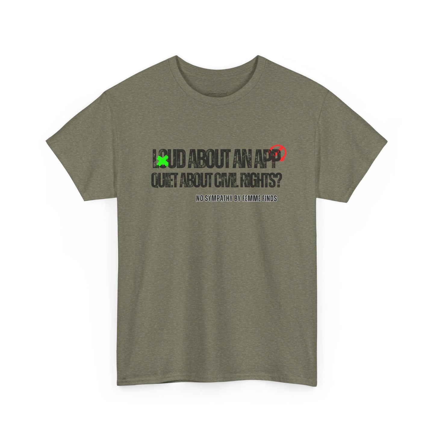 LOUD ABOUT AN APP, QUIET ABOUT CIVIL RIGHTS TSHIRT