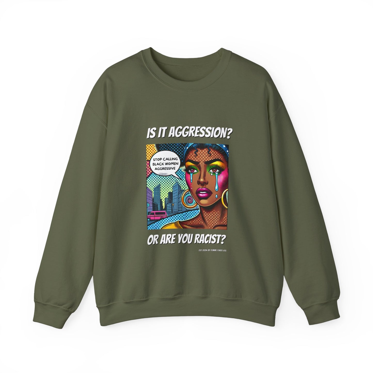 Is It Aggression? (Or Are You Racist) Crewneck Sweatshirt