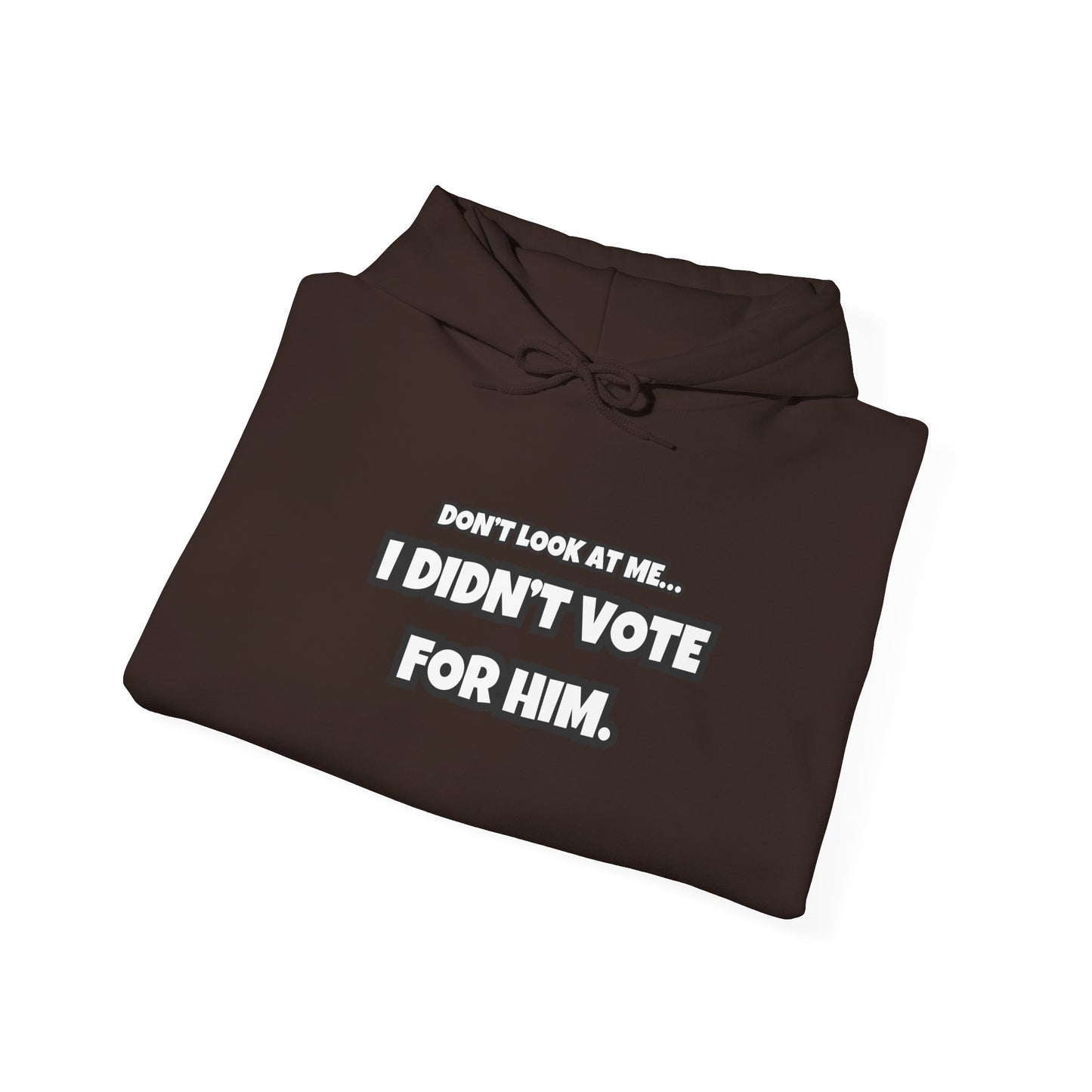 “Don’t Look at Me, I Didn’t Vote for Him" Text-Only Hoodie