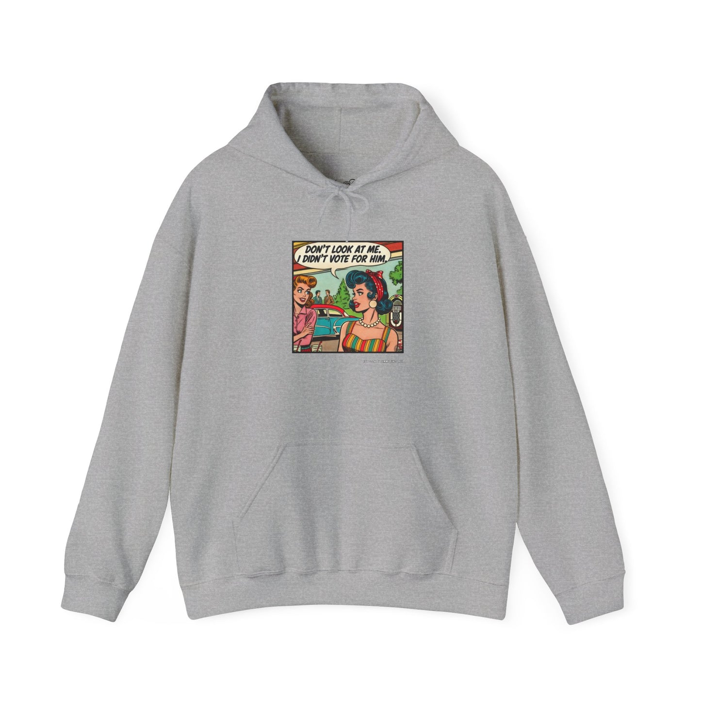 "Don’t Look at Me, I Didn’t Vote for Him" Retro Comic Hoodie