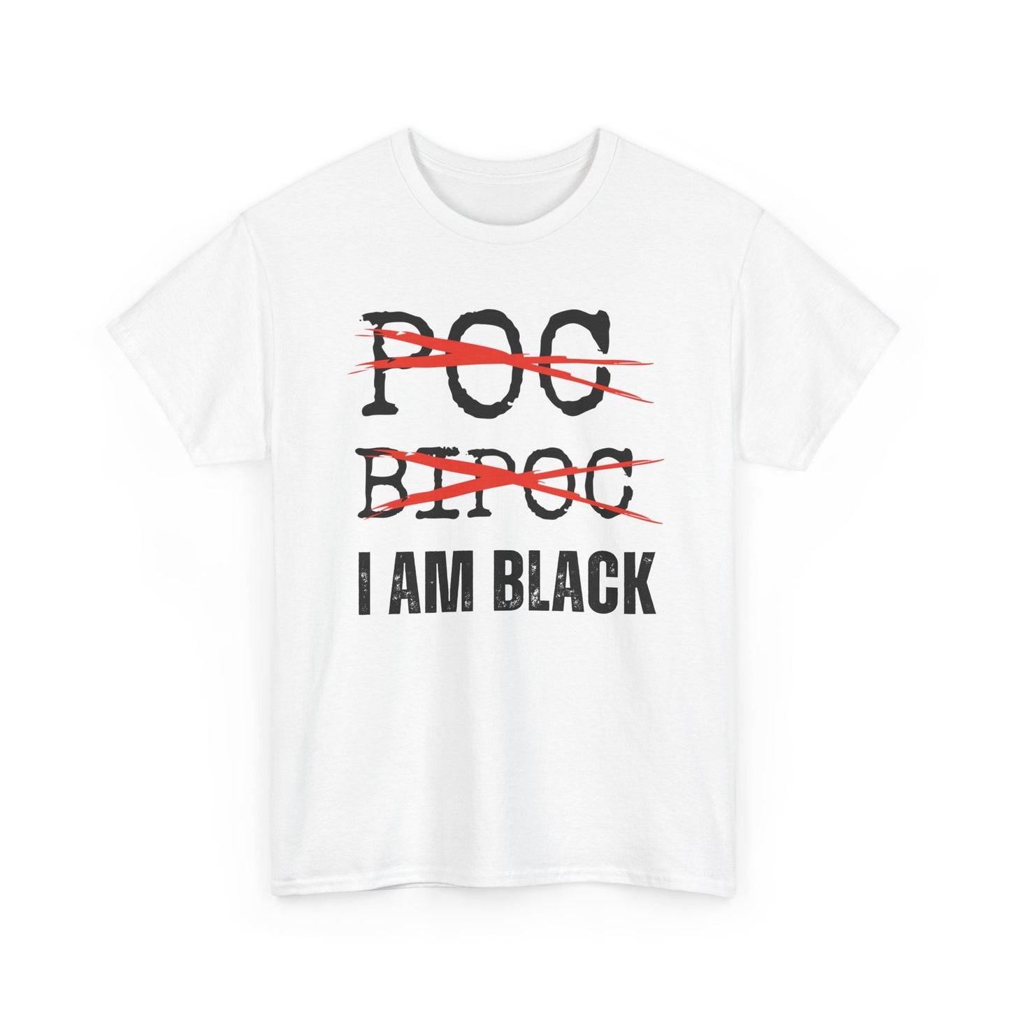 I AM BLACK Bold Text Unisex Tee