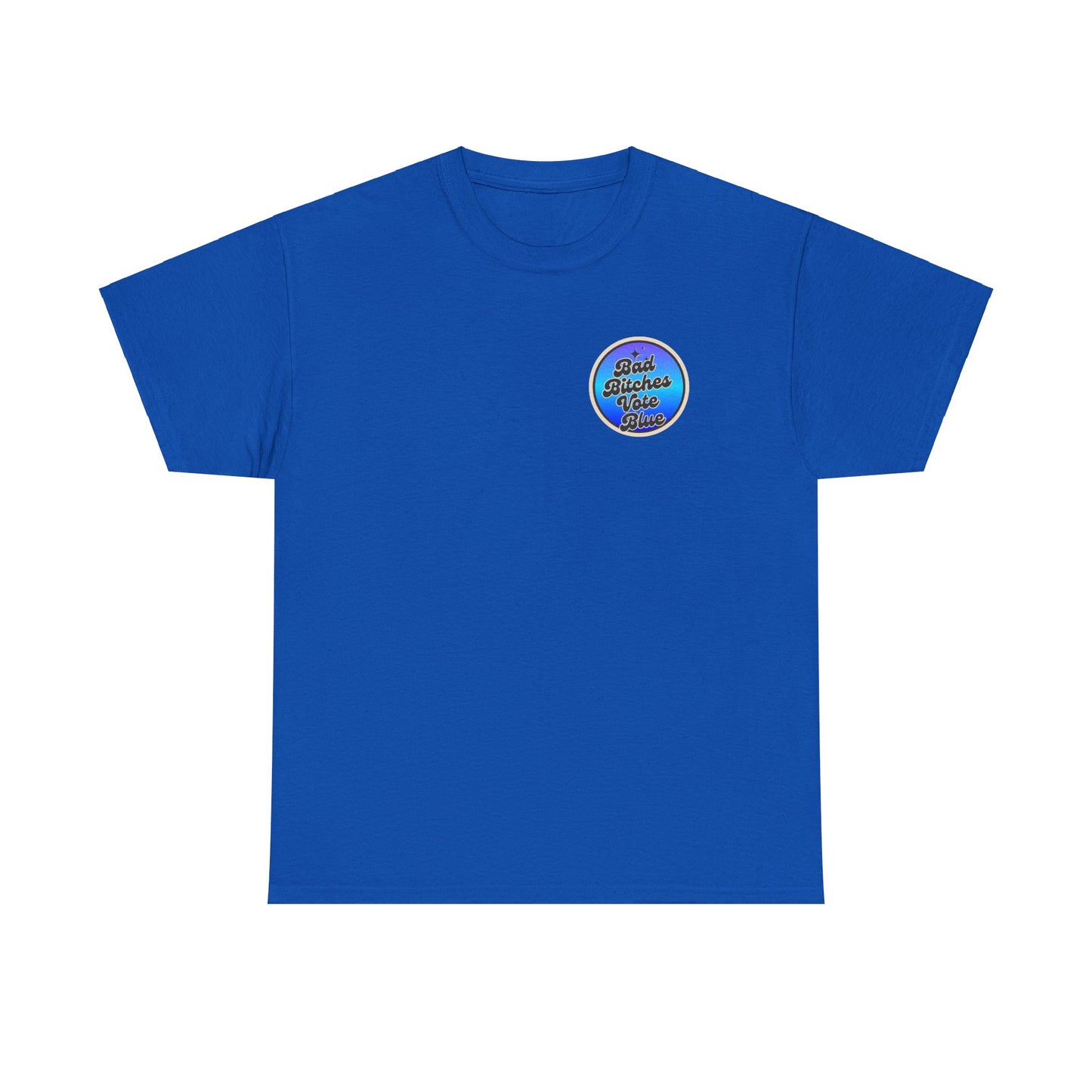 Baddies Vote Blue (Small Logo) Tee