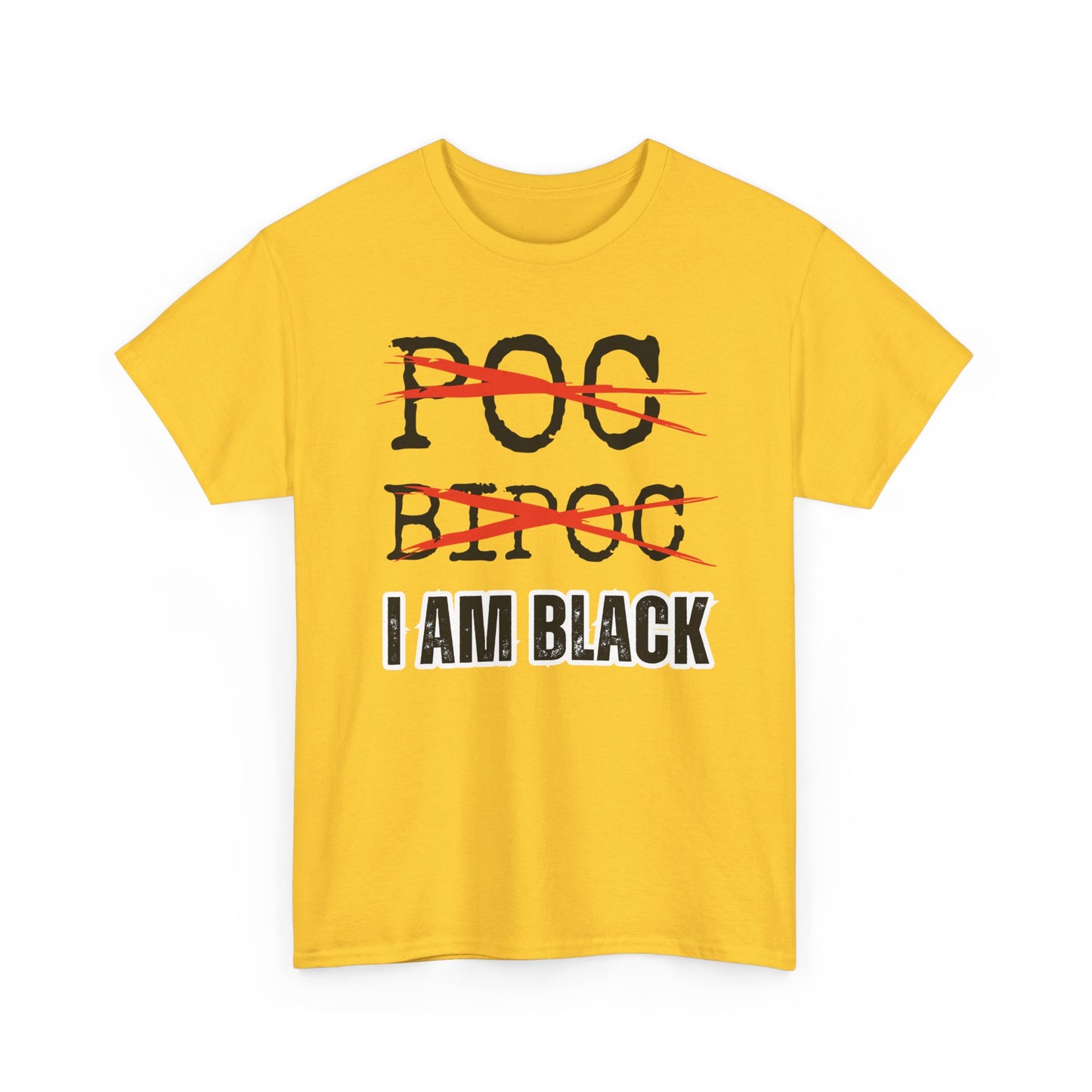 I AM BLACK Bold Text Unisex Tee