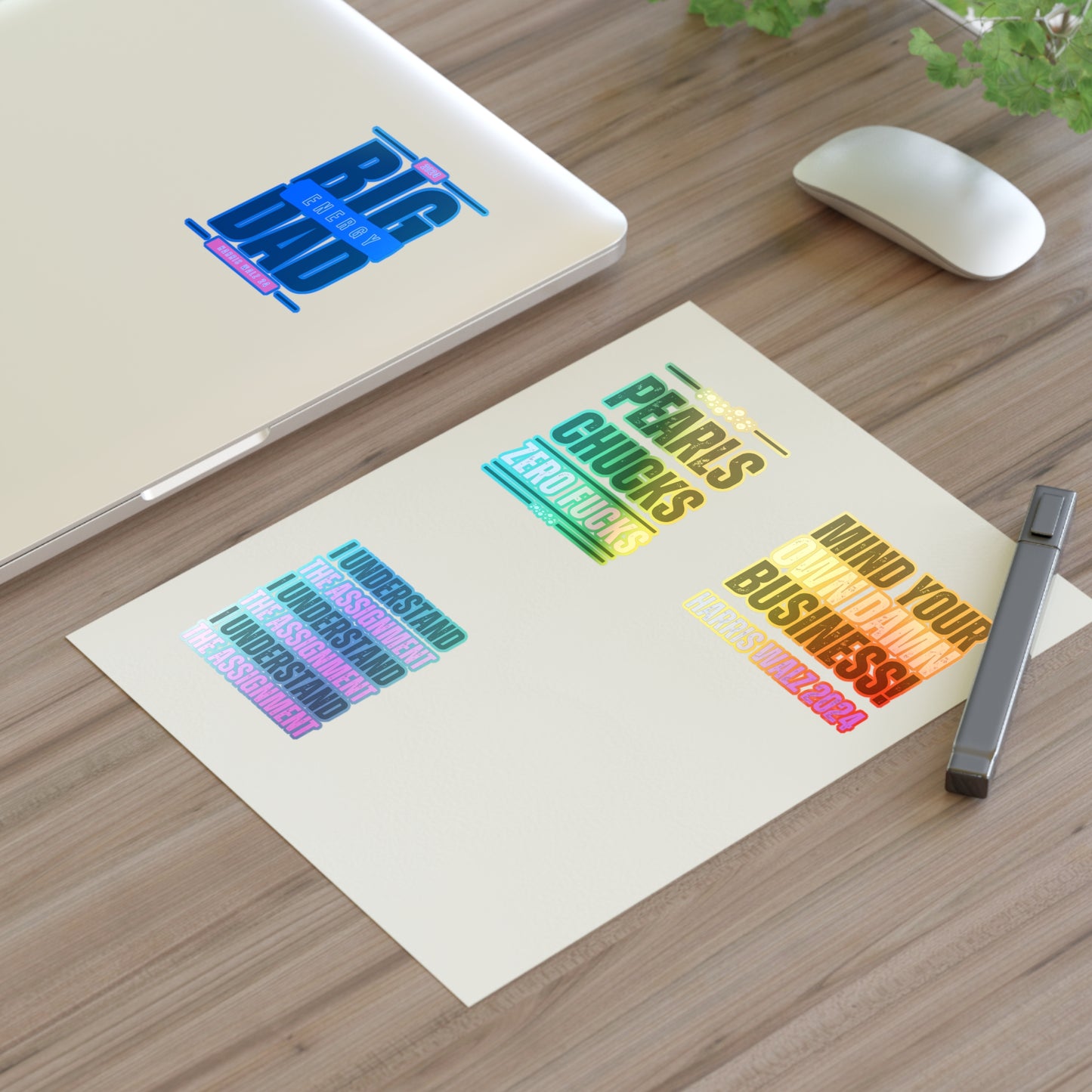 Harris Walz Holographic Sticker Sheets