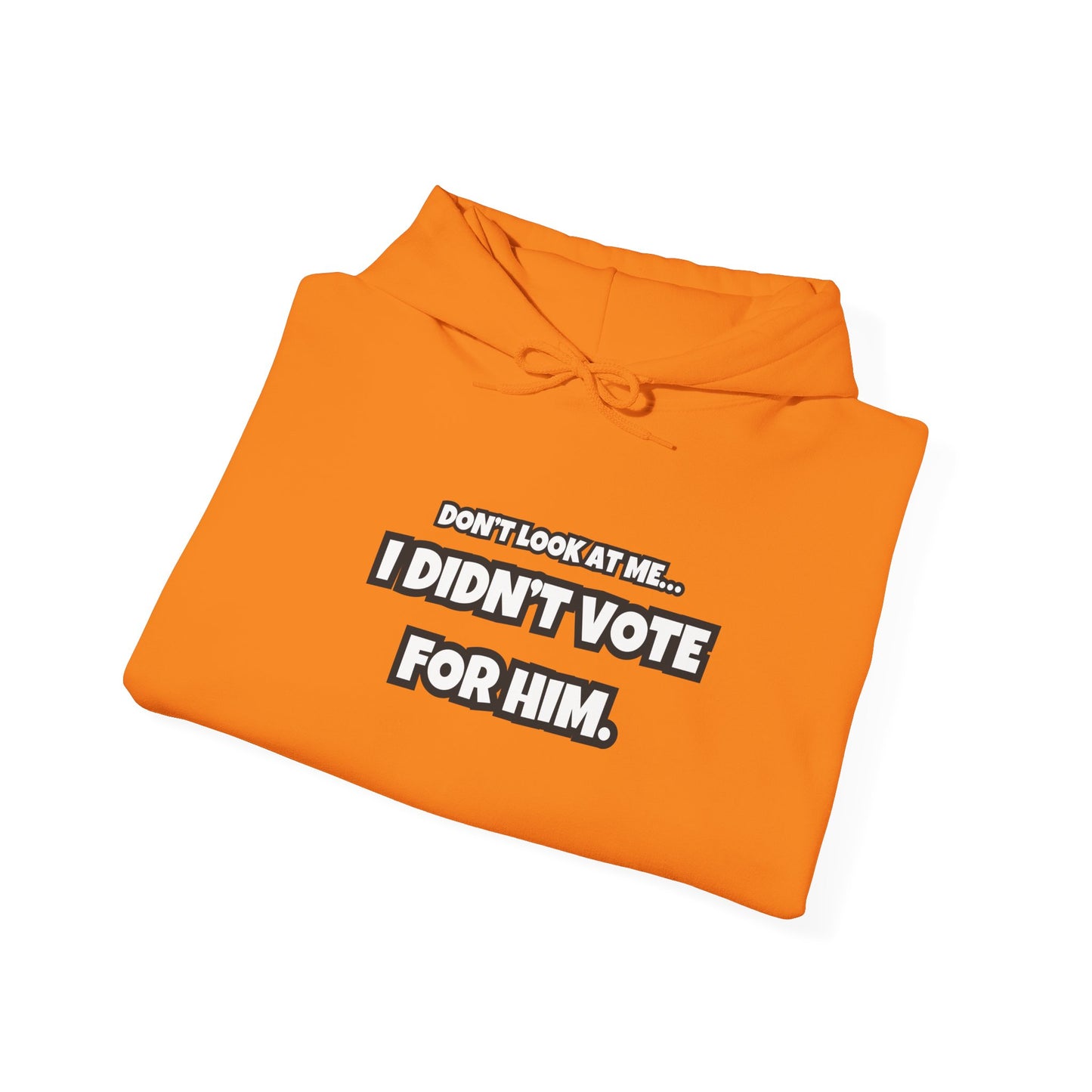 “Don’t Look at Me, I Didn’t Vote for Him" Text-Only Hoodie