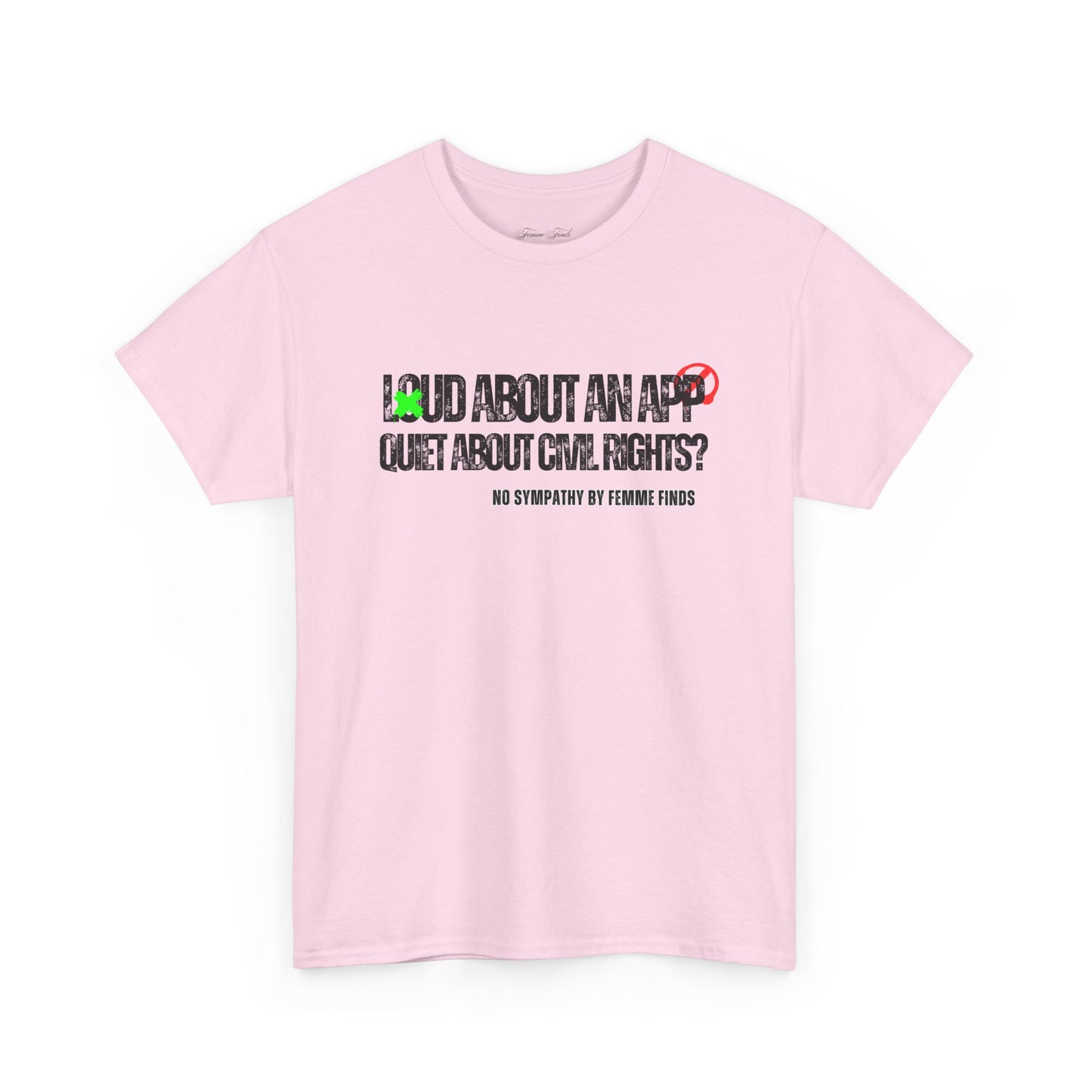 LOUD ABOUT AN APP, QUIET ABOUT CIVIL RIGHTS TSHIRT