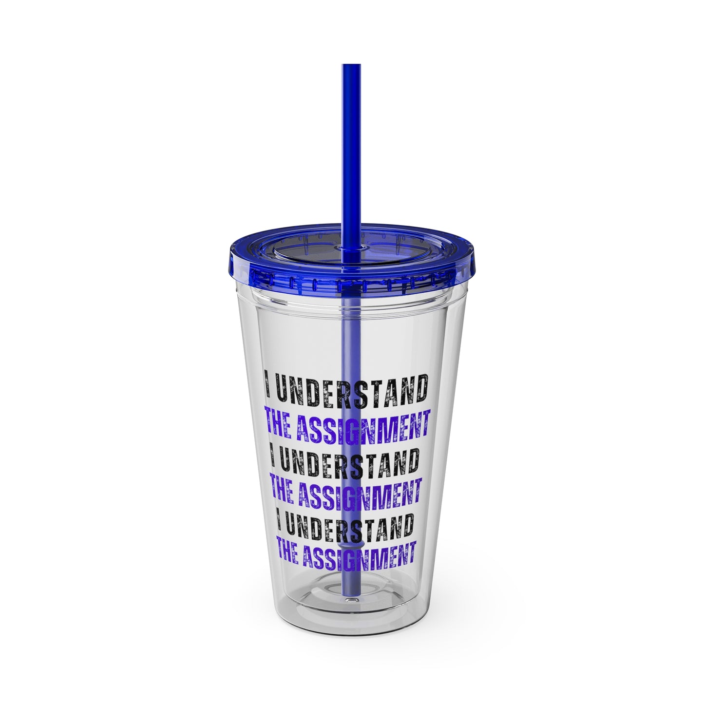 I Understand The Assignment Tumbler with Straw, 16oz