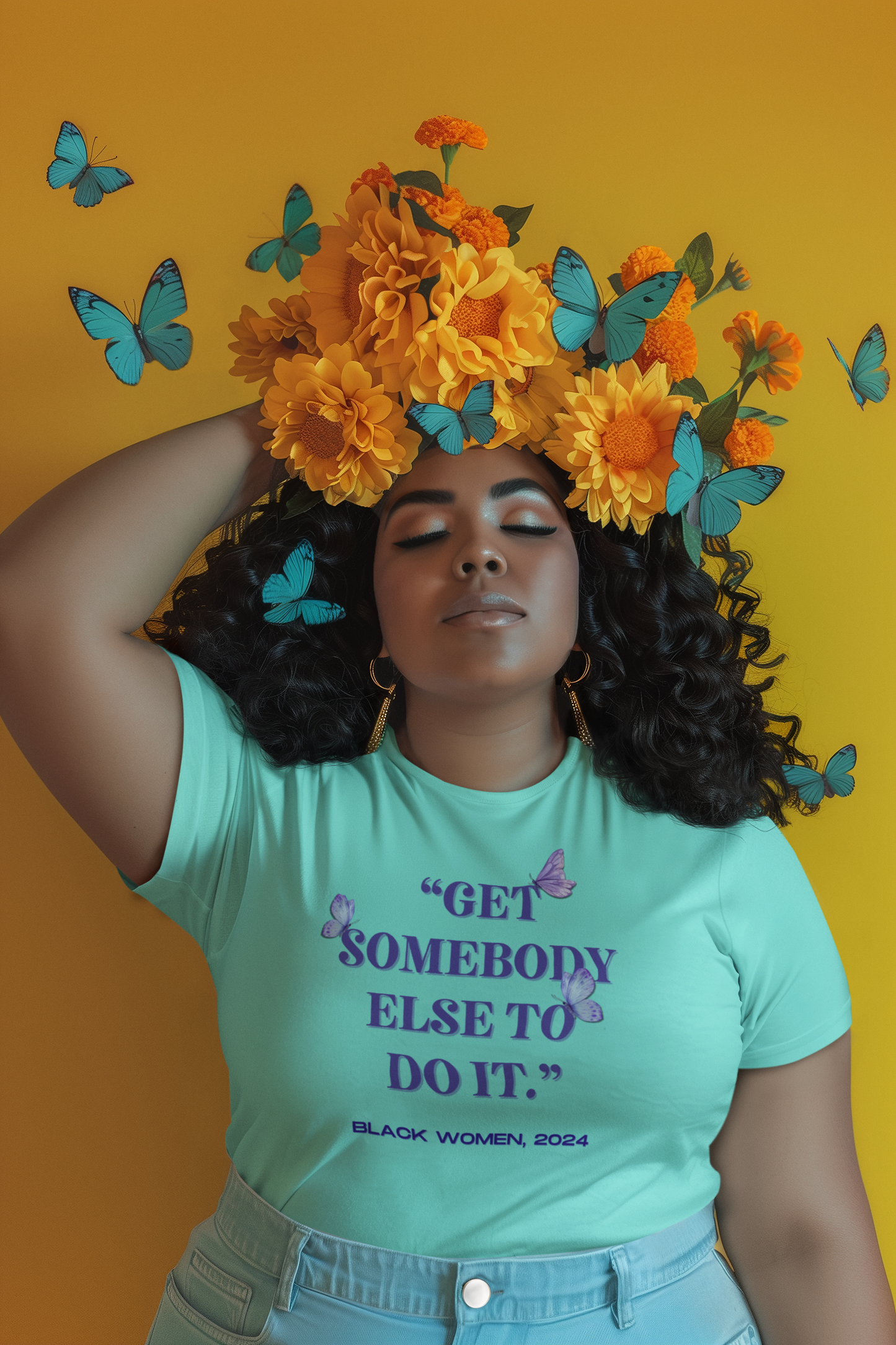 Get Somebody Else to Do It (Butterfly Contemporary Art Tee)