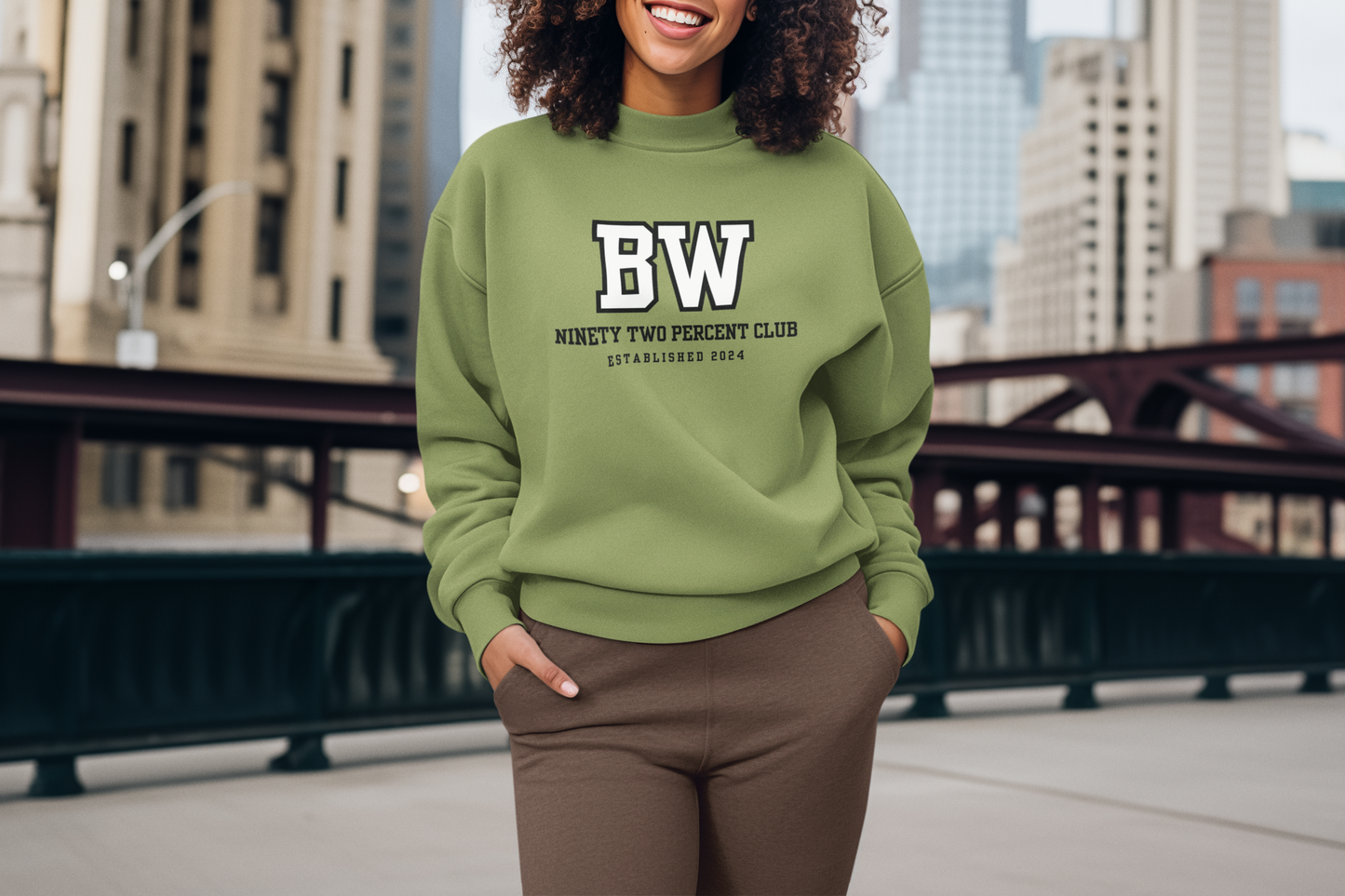 Crewneck Sweatshirt: 92% Club for Black Women