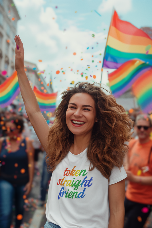 TOKEN STRAIGHT FRIEND PRIDE TSHIRT
