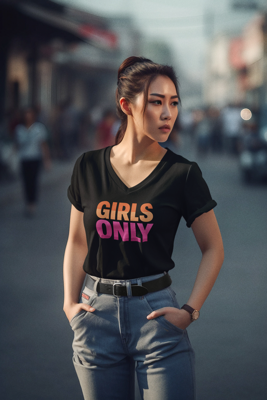 GIRLS ONLY PRIDE VNECK TEE