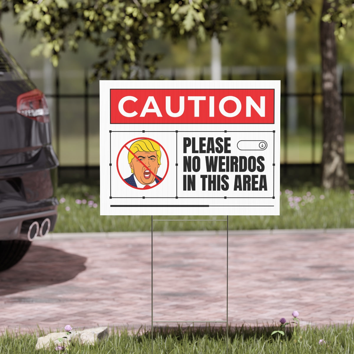 Caution Yard Sign