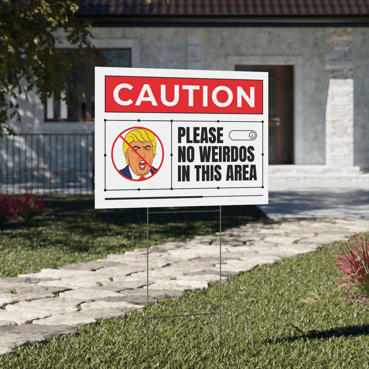 Caution Yard Sign