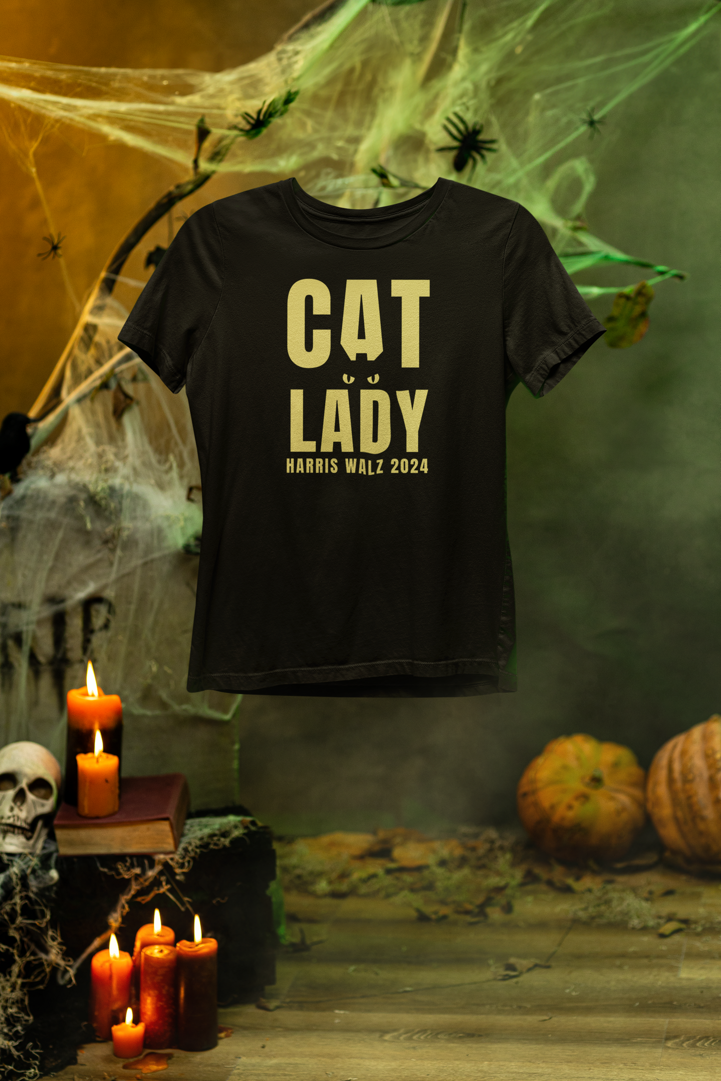 Cat Lady Halloween Tee