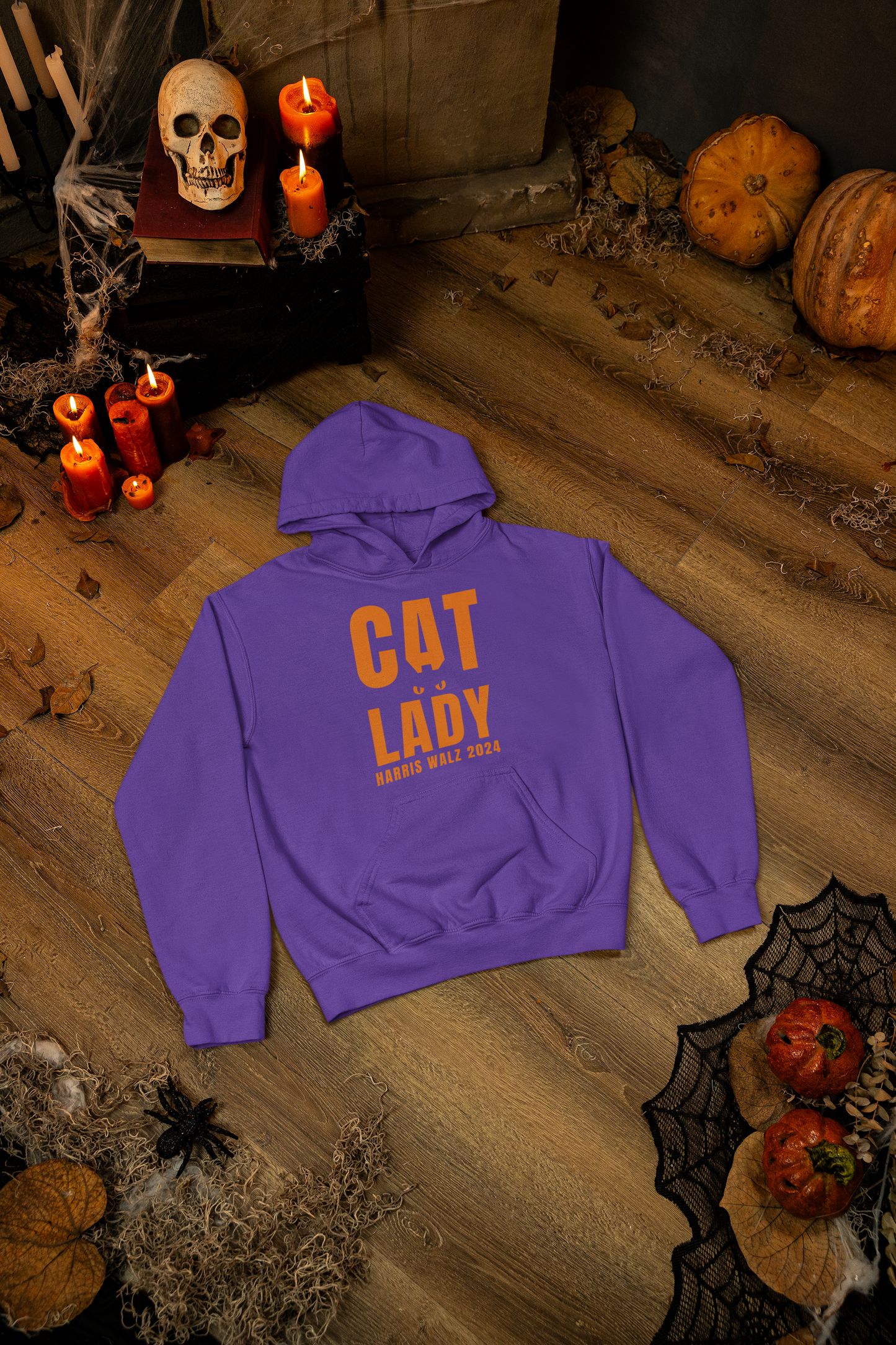 Cat Lady Halloween Hoodie